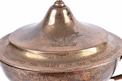 Lot 12 - A George V silver twin handled cup and cover