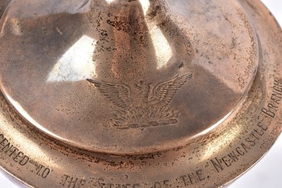 Lot 12 - A George V silver twin handled cup and cover