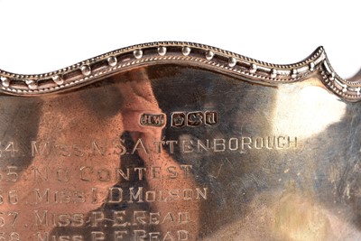 Lot 13 - A George V silver presentation rose bowl