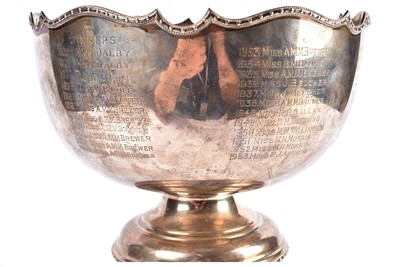 Lot 13 - A George V silver presentation rose bowl