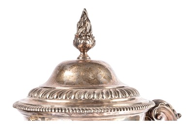 Lot 14 - A George V silver twin handled presentation trophy and cover