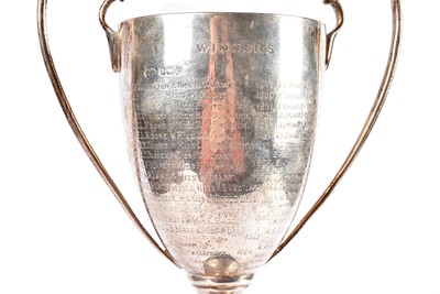 Lot 16 - A George V silver presentation twin handled trophy cup