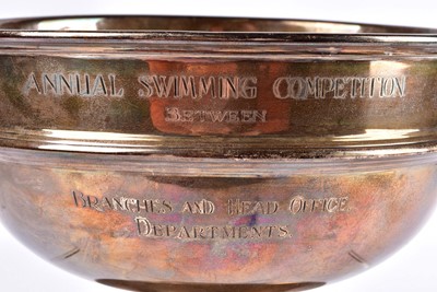 Lot 18 - A George V silver twin handled presentation rose bowl