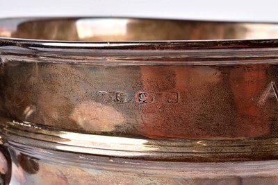 Lot 18 - A George V silver twin handled presentation rose bowl
