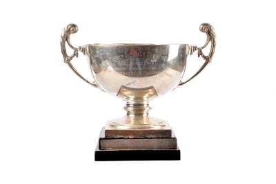 Lot 21 - A George V silver presentation twin handled rose bowl