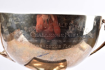 Lot 21 - A George V silver presentation twin handled rose bowl