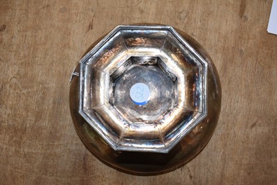 Lot 22 - A George V arts and crafts silver footed rose bowl