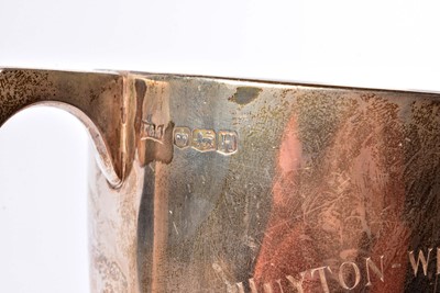 Lot 26 - A George VI twin handled silver presentation cup