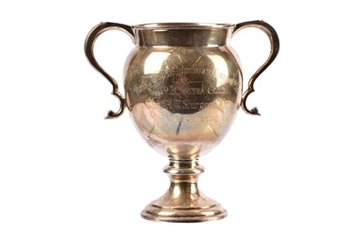 Lot 27 - A George VI presentation twin handled trophy cup