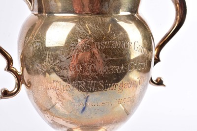 Lot 27 - A George VI presentation twin handled trophy cup