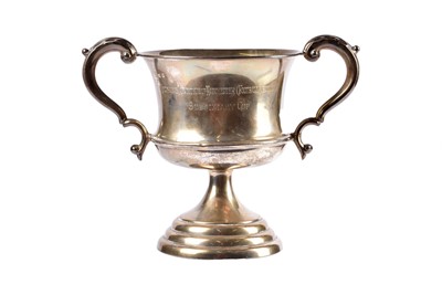Lot 28 - An Elizabeth II twin handled silver trophy cup