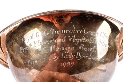 Lot 29 - An Elizabeth II silver twin handled presentation rose bowl