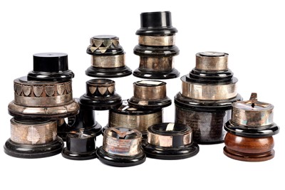 Lot 32 - A quantity of Bakelite and ebonised trophy plinths