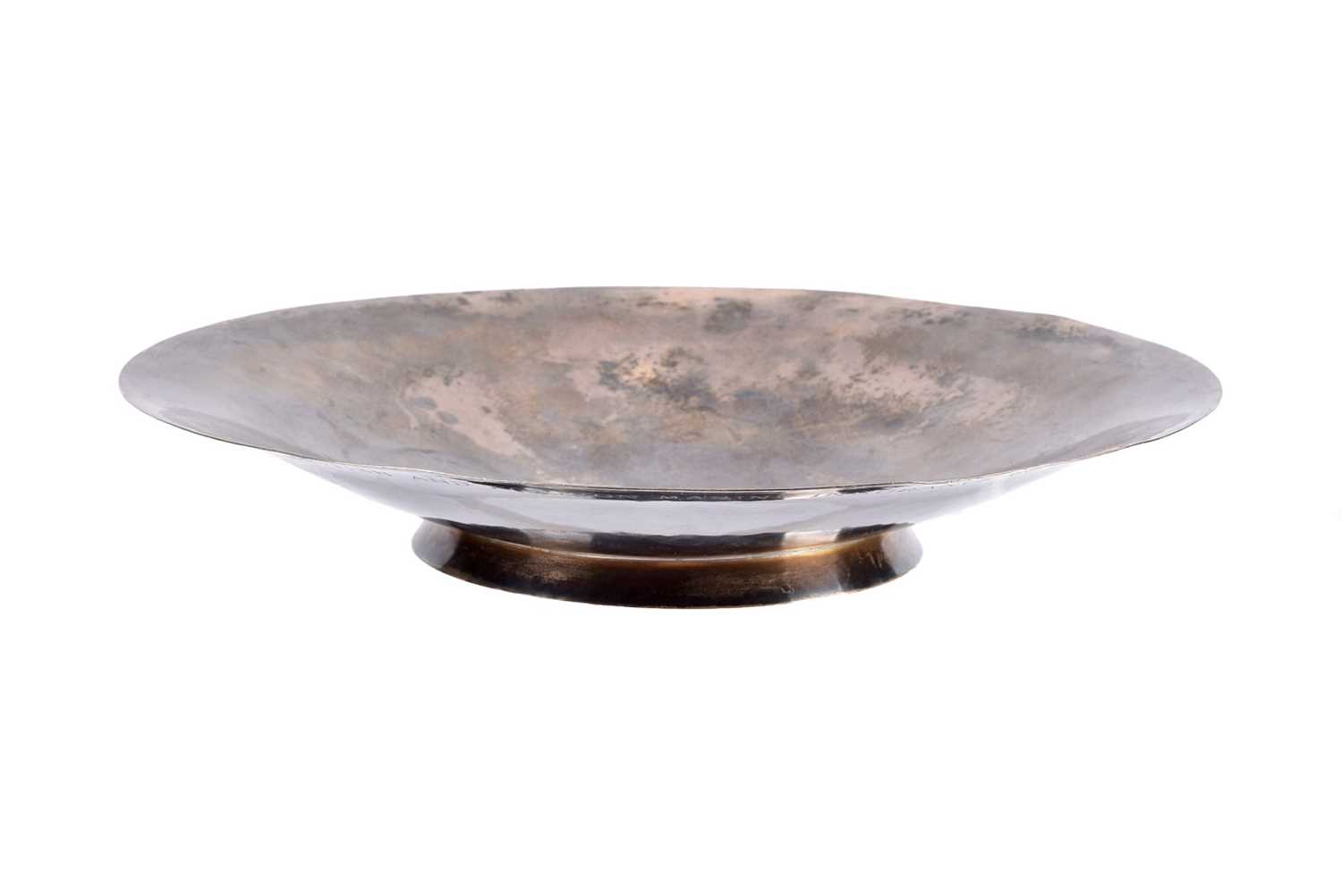 Lot 33 - A contemporary continental white metal presentation dish