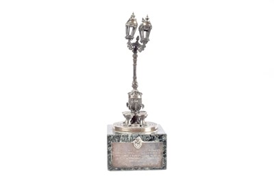 Lot 37 - A Spanish white metal presentation tribute