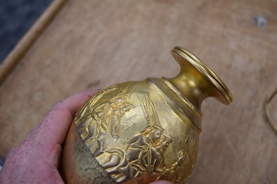 Lot 40 - An Ilias Lalaounis silver gilt amphora vase on a tripod base