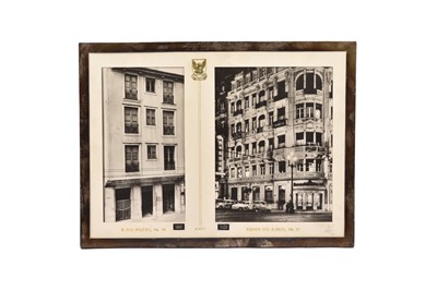 Lot 51 - A white metal presentation frame