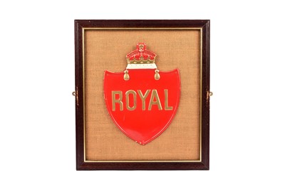 Lot 68 - A framed and mounted Royal tin firemark
