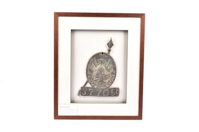 Lot 70 - A framed and mounted lead Phoenix firemark