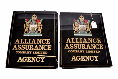 Lot 83 - Nineteen perspex rectangular hanging Alliance Assurance Company Limited Agency signs