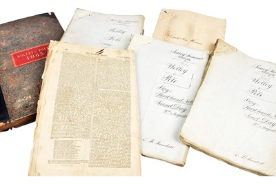 Lot 92 - A rectangular tin deed box