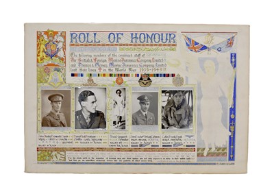Lot 106 - A rectangular wall hanging Roll of Honour