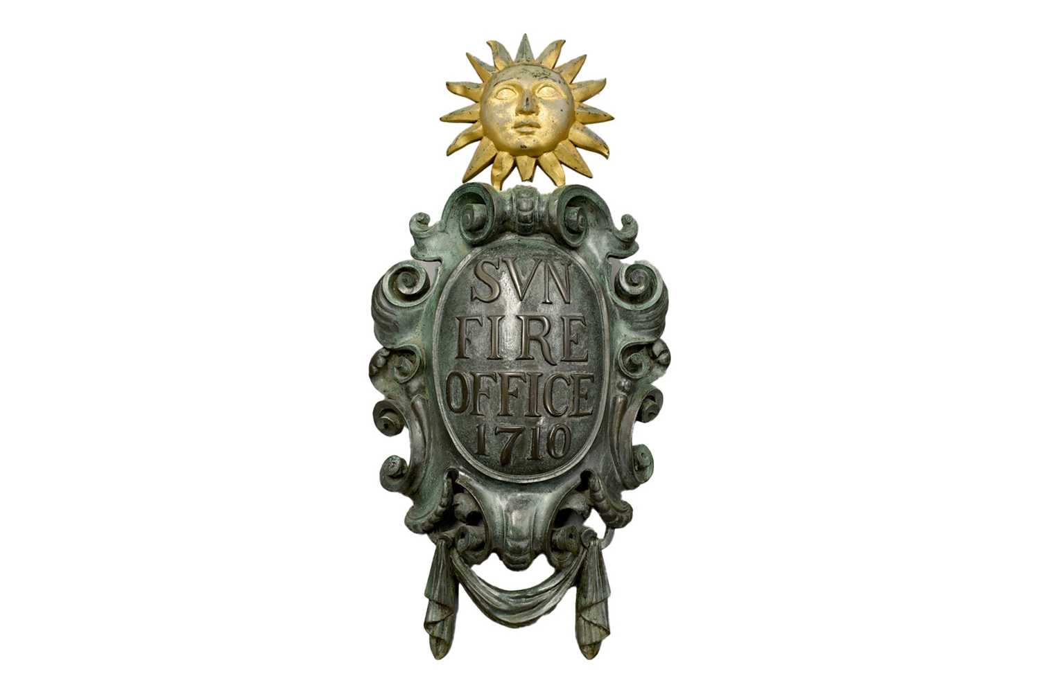 Lot 138 - A large Bronze Sun Fire Office Building Plaque