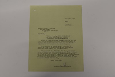 Lot 224 - A collection of paperwork relating to Winston Churchill