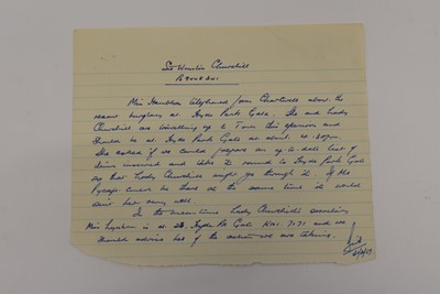 Lot 224 - A collection of paperwork relating to Winston Churchill
