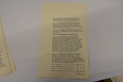 Lot 224 - A collection of paperwork relating to Winston Churchill