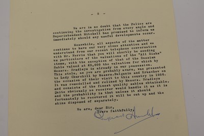Lot 224 - A collection of paperwork relating to Winston Churchill