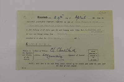 Lot 224 - A collection of paperwork relating to Winston Churchill