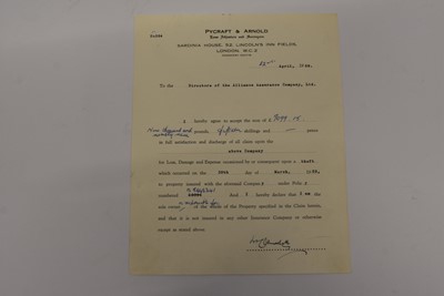 Lot 224 - A collection of paperwork relating to Winston Churchill