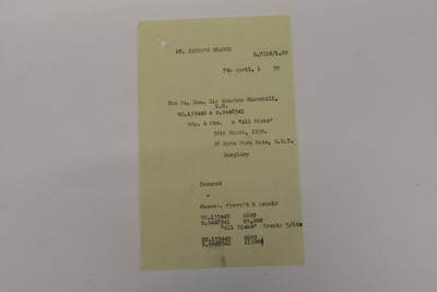 Lot 224 - A collection of paperwork relating to Winston Churchill