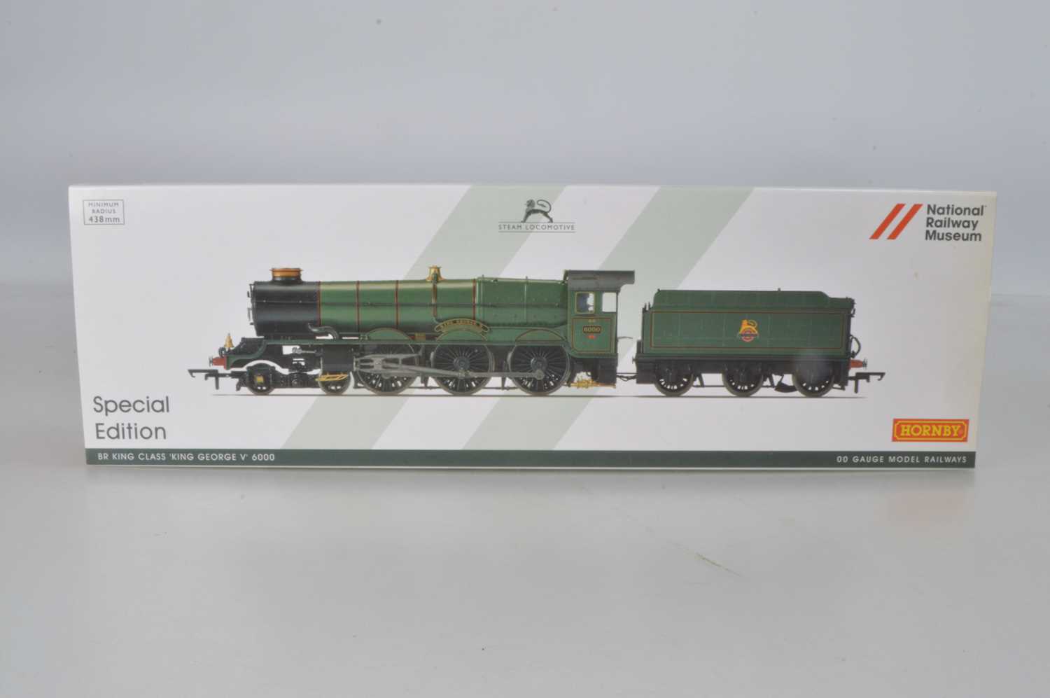 Lot 4 - Hornby (China) boxed National Railway Museum Special Edition 00 Gauge R3330 BR green King Class 6000 'King George V' Locomotive and Tender