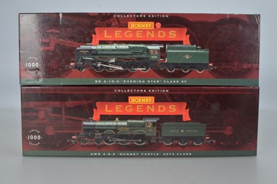 Lot 7 - Hornby (China) boxed 00 Gauge Legends 'Evening Star' and 'Nunny Castle' (2) 