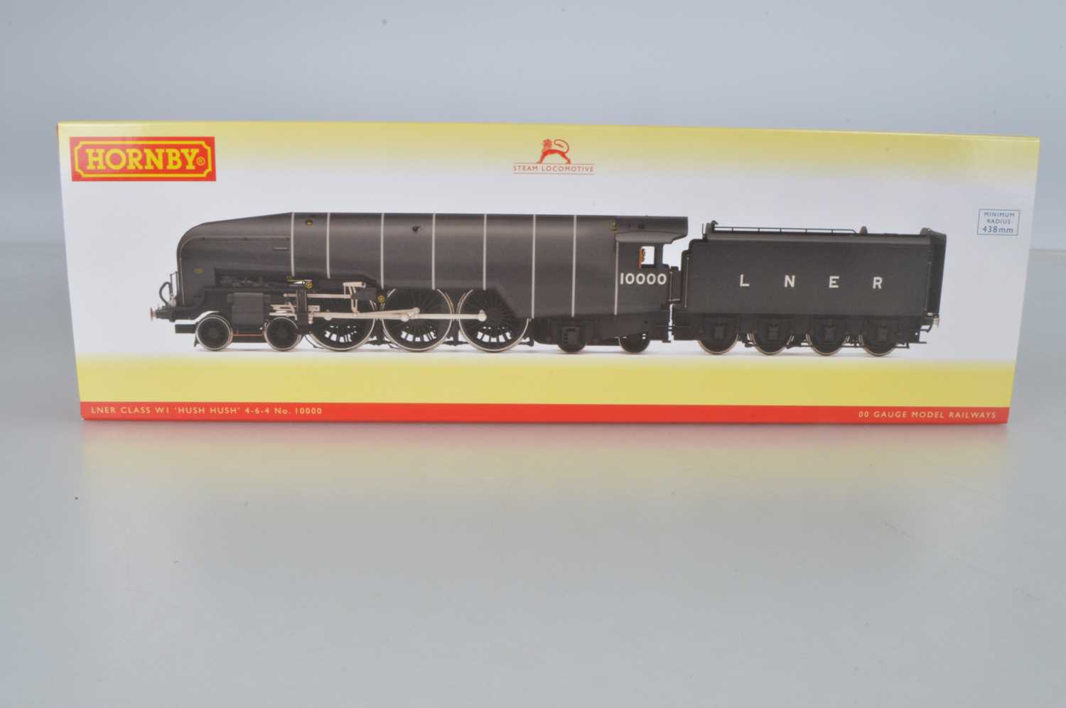 Lot 10 - Hornby (China) boxed 00 Gauge R3840 LNER grey Class W1 'Hush Hush 4-6-4 No 10000 Locomotive and Tender.