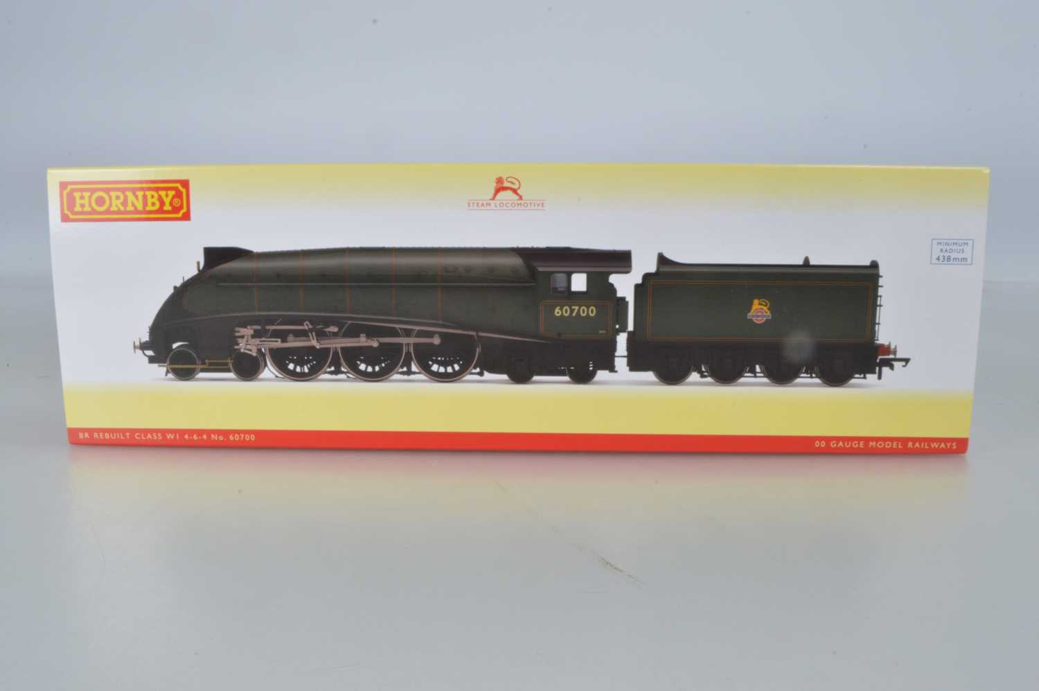 Lot 15 - Hornby (China) boxed 00 Gauge R3844 BR green rebuilt Class W1 'Hush Hush' '4-6-4 60700 Locomotive and Tender