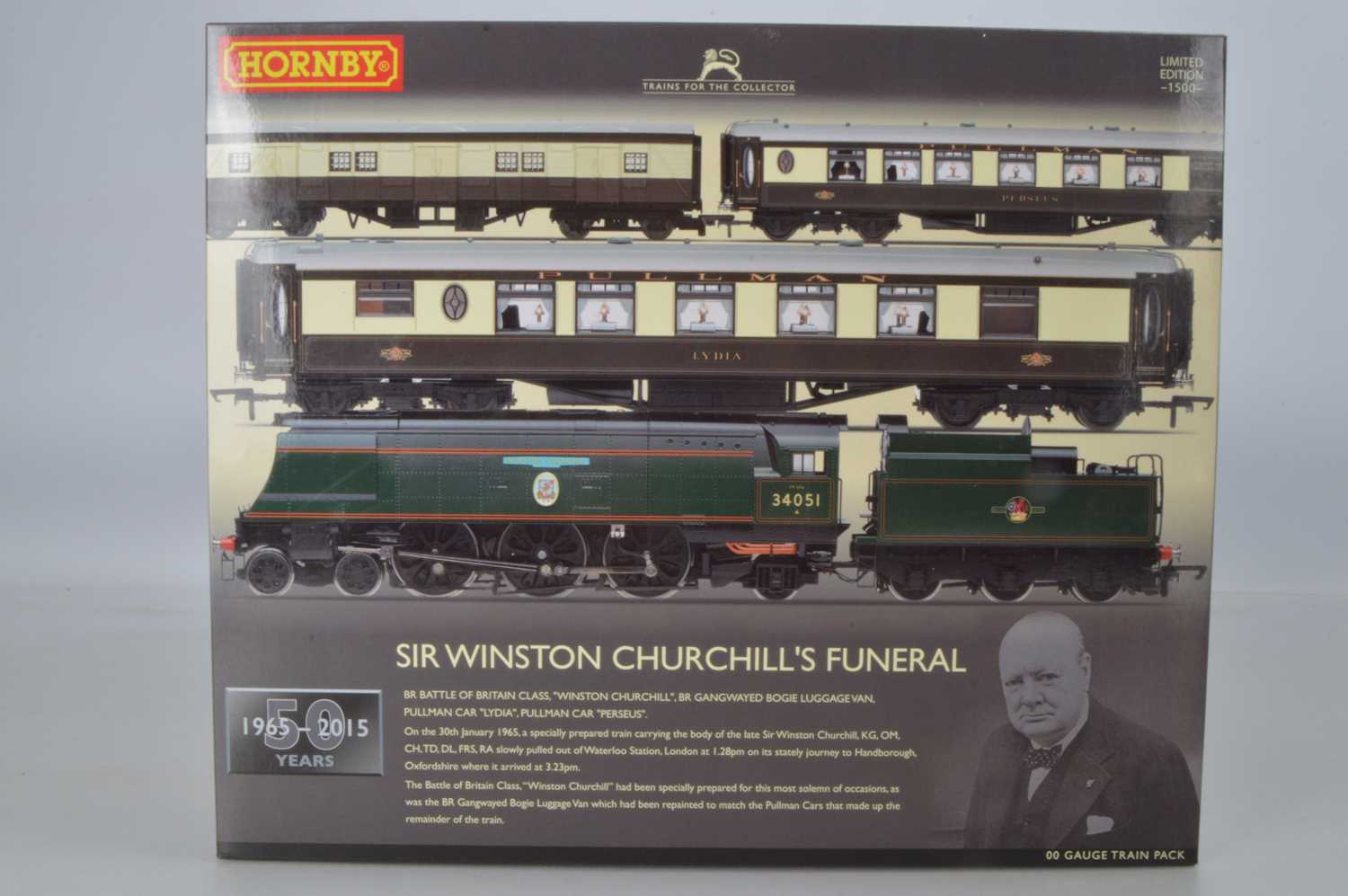 Lot 23 - Hornby (China) boxed 00 Gauge Limited Edition R3300 Sir Winston Churchill's Funeral Train Pack