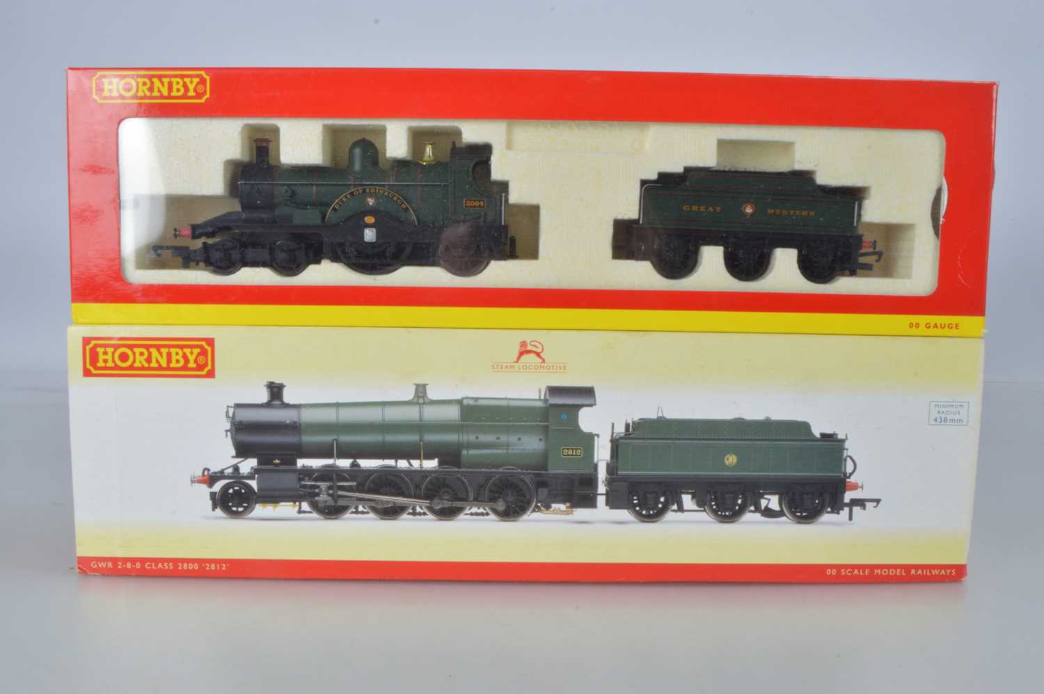 Lot 32 - Hornby (China) boxed 00 Gauge GWr green Dean Single and Class 2800            Locomotives and Tenders (2)
