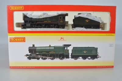 Lot 35 - Hornby (China) boxed 00 Gauge BR green Hall and County  Locomotives and Tenders (2)