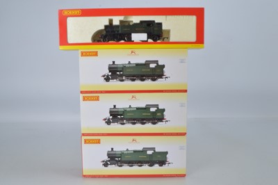 Lot 38 - Four Hornby (China) boxed 00 Gauge GWR green 42XX 52XX 61XX and 72XX Tank Locomotives