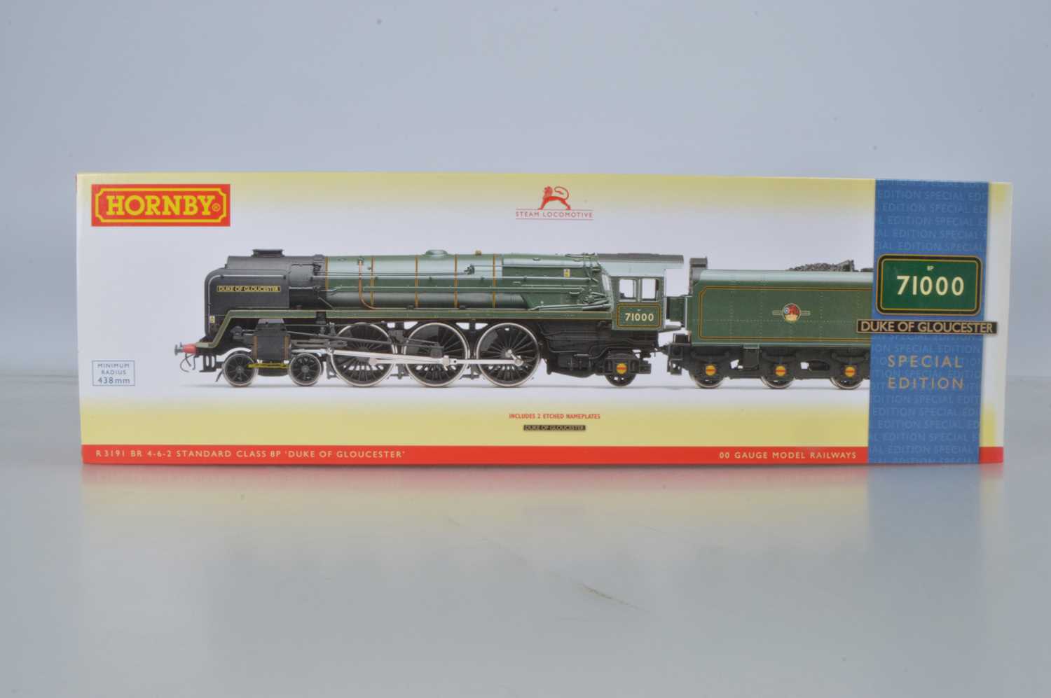 Lot 43 - Hornby (China) boxed 00 Gauge R3191 BR green Standard Class 8P71000 'Duke of Gloucester' Locomotive and Tender