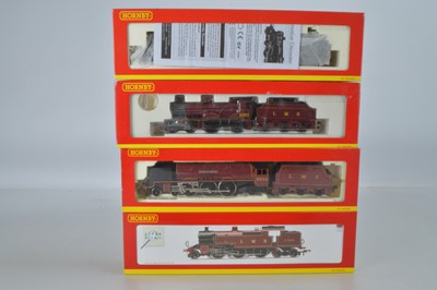 Lot 61 - Hornby (China) boxed 00 Gauge LMS maroon Tank Engine and maroon and black Locomotives and Tenders (4)