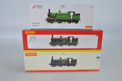 Lot 70 - Hornby (China) boxed 00 Gauge LSWR and SR Green Class M7 Tank Locomotives (3)