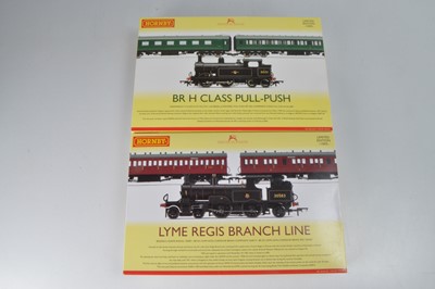 Lot 86 - Hornby (China) boxed 00 Gauge R3512 H Class Push Pull Train Pack and R3398 Lyme Regis Branch Line Pack (2)