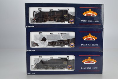 Lot 204 - Bachmann boxed 00 Gauge BR lined black N Class 2-6-0 Locomotives and Tenders (3)