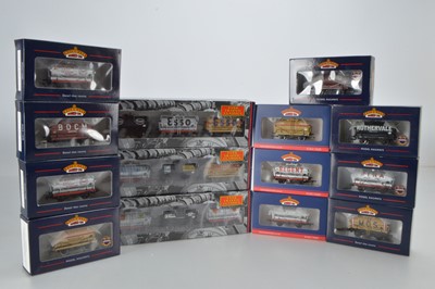 Lot 243 - Bachmann boxed 00 Gauge Tank Traffic  Classics Triple Packs and various individual Tank wagons including Bachmann Collectors Club models (3 triple packs and 11 single wagons)