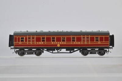 Lot 285 - Lawrence Scale Models and Goddard OO Gauge kitbuilt Phoenix Models LMS maroon Kitchen Car