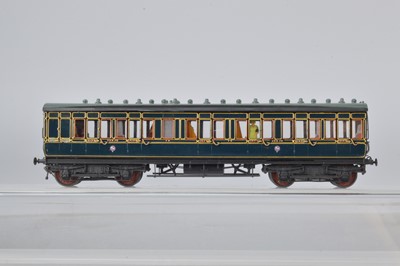 Lot 298 - Lawrence Scale Models OO Gauge kitbuilt Somerset and Dorset Joint Railway SDJR dark blue First/Third Passenger Coach